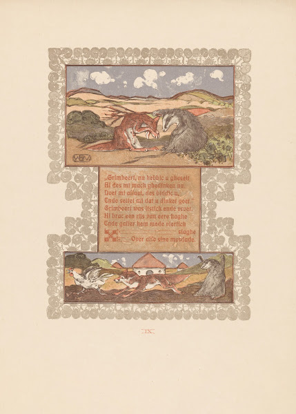 Fox Reinaert and badger Grimbeert 1910