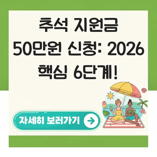 추석 지원금 50만원 신청 방법 총정리