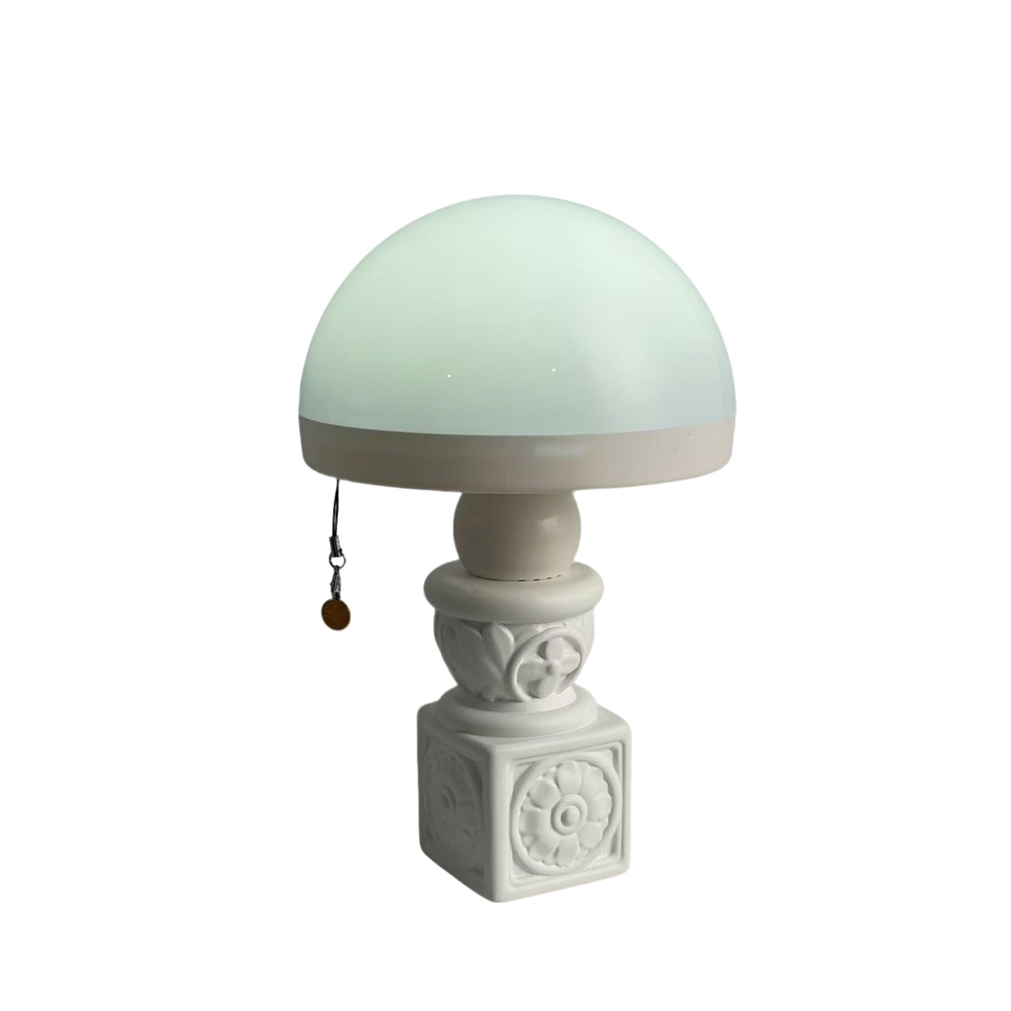 Vintage Mushroom Lamp with Relief Pattern