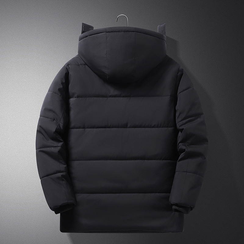Insulated winter jacket for men, removable hood