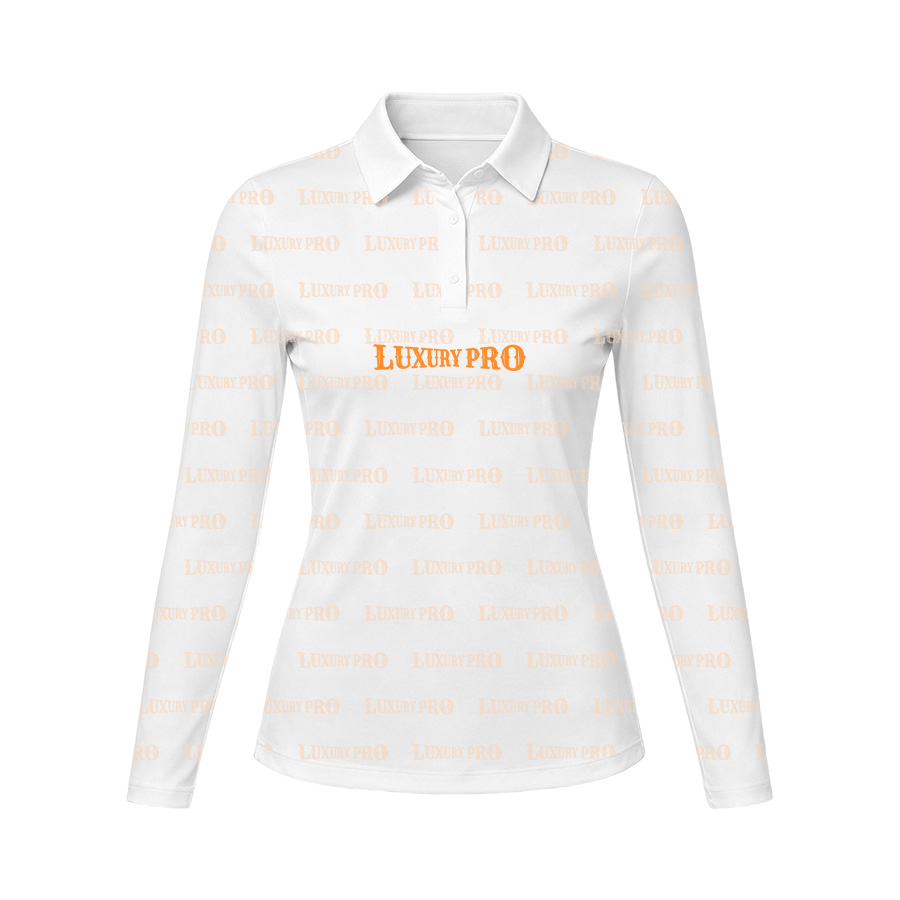 AOP PHT Women's Long Sleeve Button Polo - 180G Bird's Eye Mesh