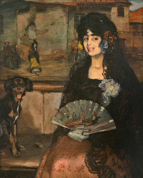Gitana con Guantes con Perro 1906