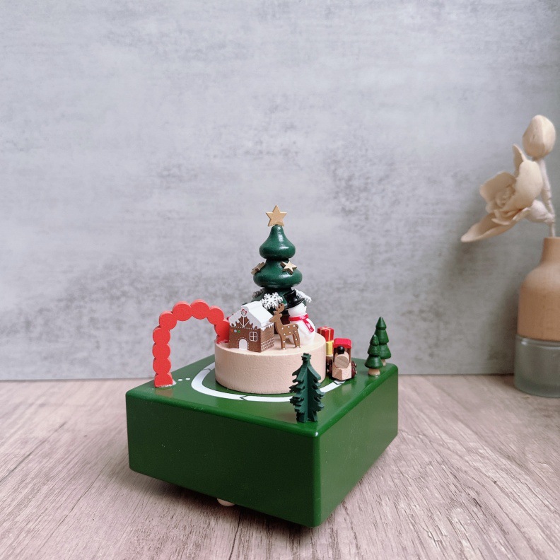 Handcrafted Music Box Made of Beech Wood