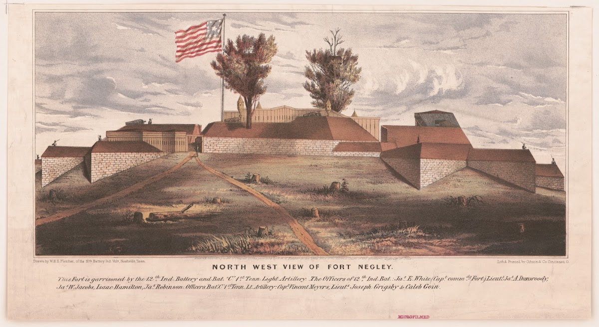 North west view of Fort Negley 1864