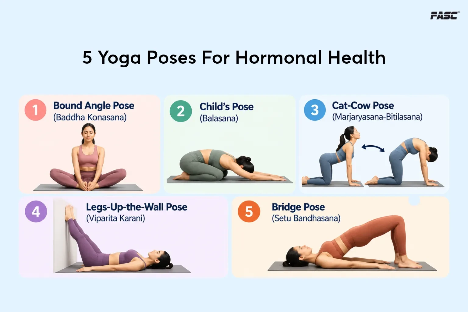 5 Yogaa poses for Hormonal Health