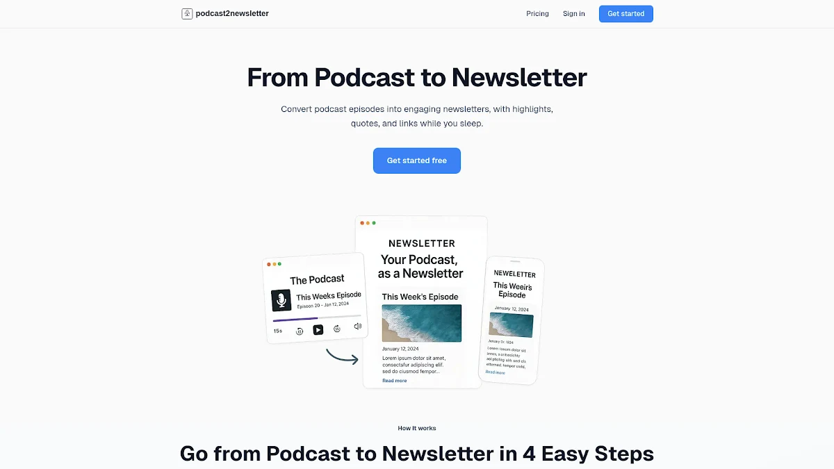 Captura de Podcast.ai