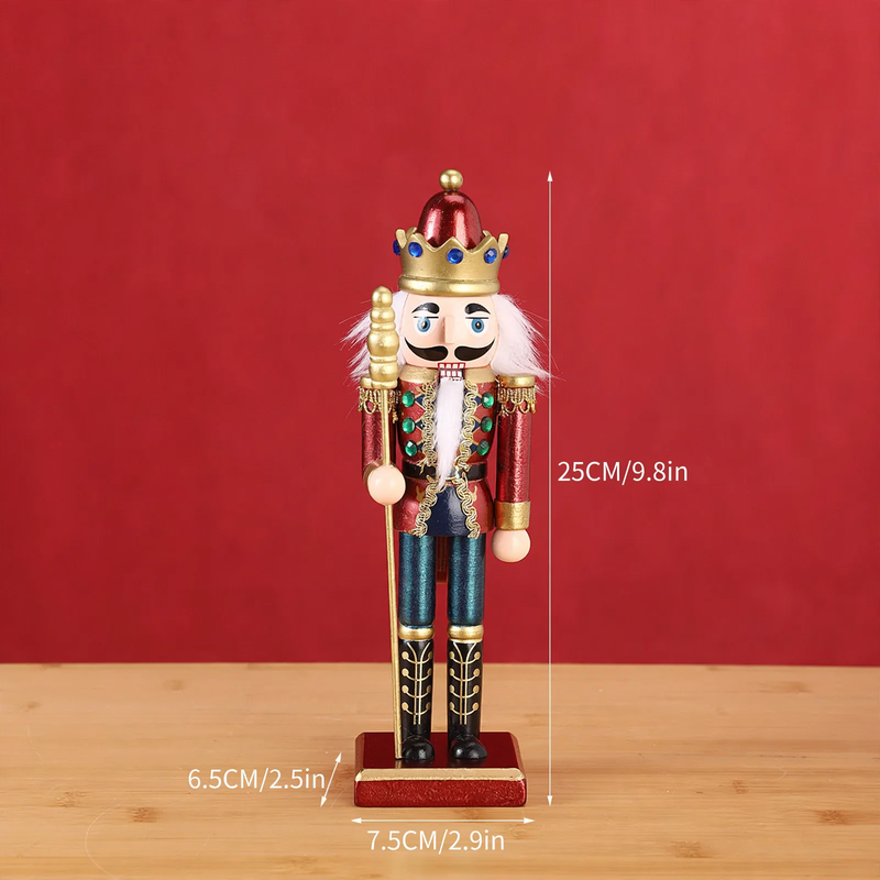 Wooden Nutcracker Soldier, 25 cm, for Christmas decoration