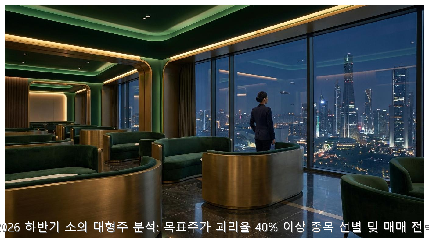 2026 하반기 소외 대형주 분석: 목표주가 괴리율 40% 이상 종목 선별 및 매매 전략 핵심 안내 및 분석 인포그래픽 (6)