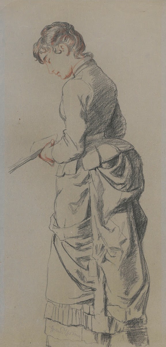 Study of a young woman reading a book 1880   1900