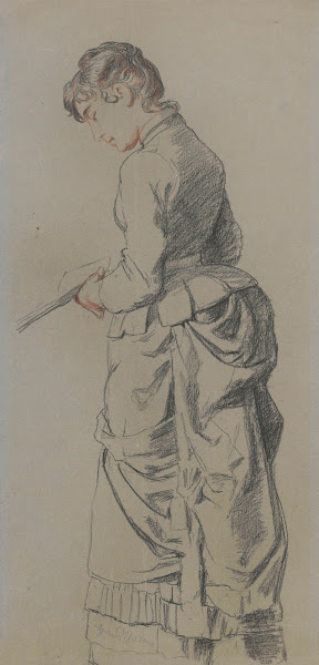 Study of a young woman reading a book 1880   1900