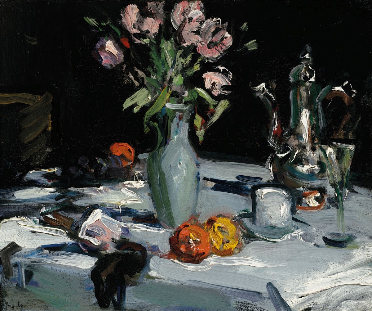 Tulips and a Coffee Pot circa 1905
