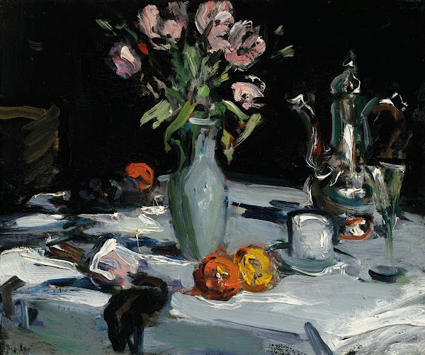 Tulips and a Coffee Pot circa 1905
