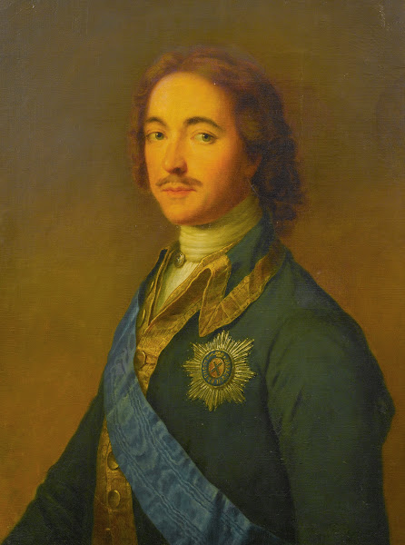 Portrait Of Peter The Great 18th Century
