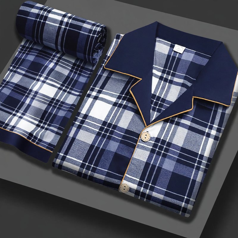 Men's pajama set, 100% cotton, multi-purpose