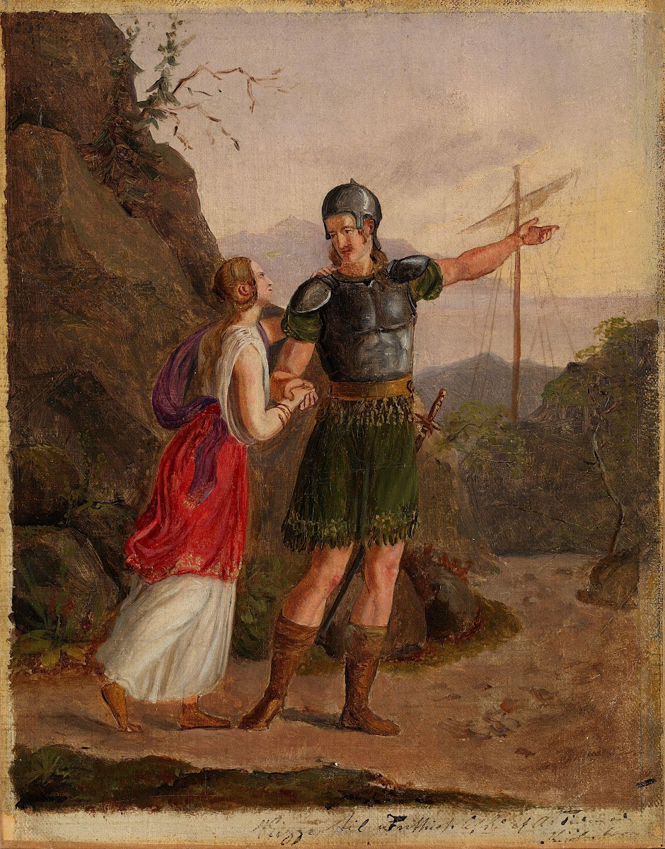 Sketch for The Departure of Fridtjof 1836