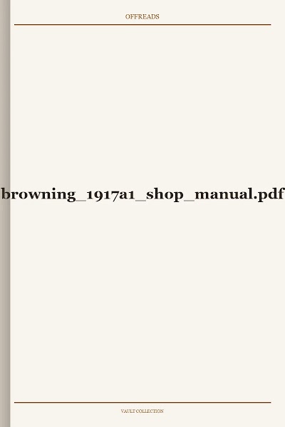 browning 1917a1 shop manual