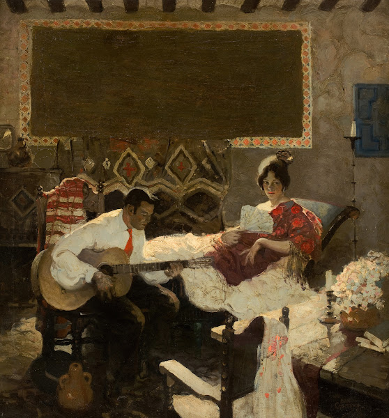 A Man Serenading a Woman 1924