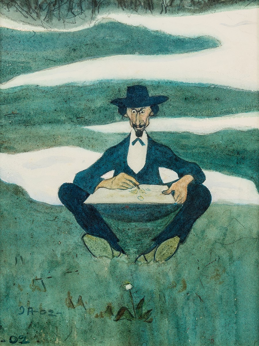 The First Flower of Spring Portrait of Ole Kruse 1902