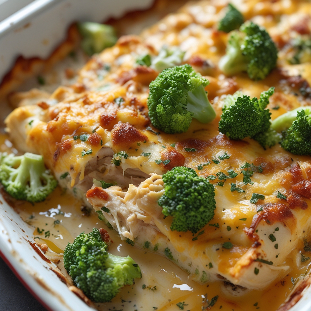 Final Easy Homemade Cheesy Chicken and Broccoli Casserole Recipe