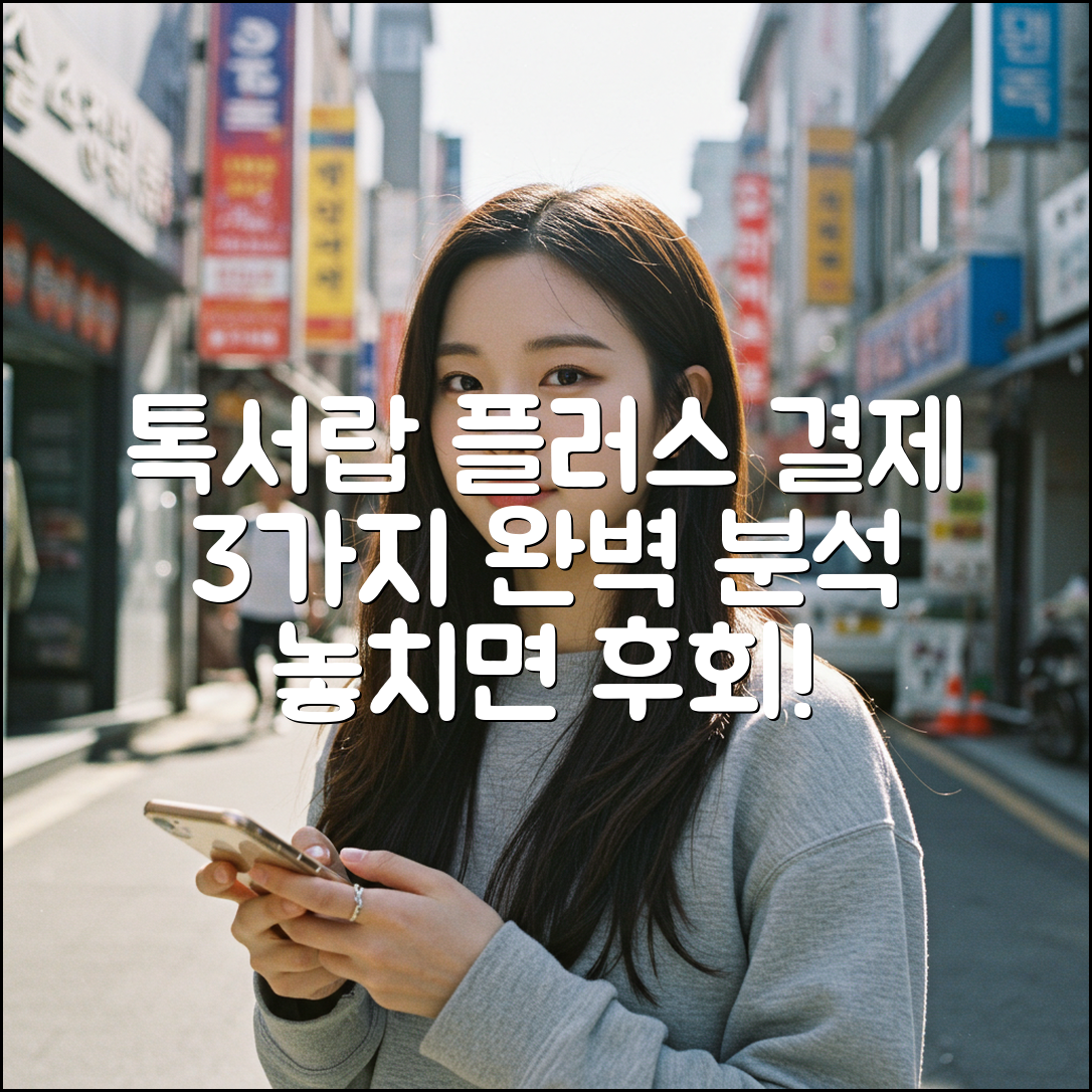 카카오톡 톡서랍 플러스 3가지 결제 수단 완벽 분석