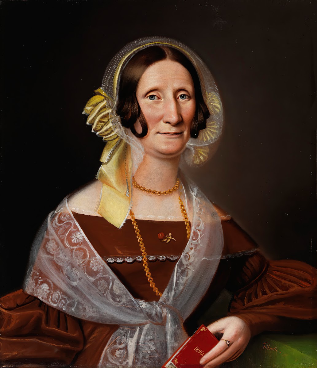 Portrait Of The Authoress Sara Wacklin 1840