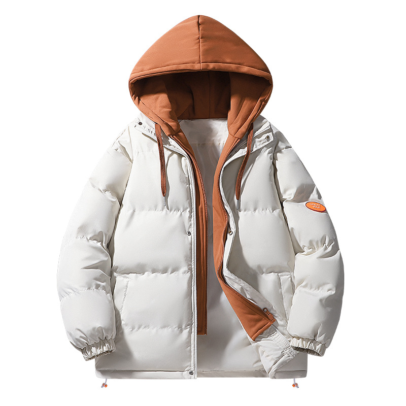 Gefütterte Kapuzenjacke für Herren, im Lagen-Look