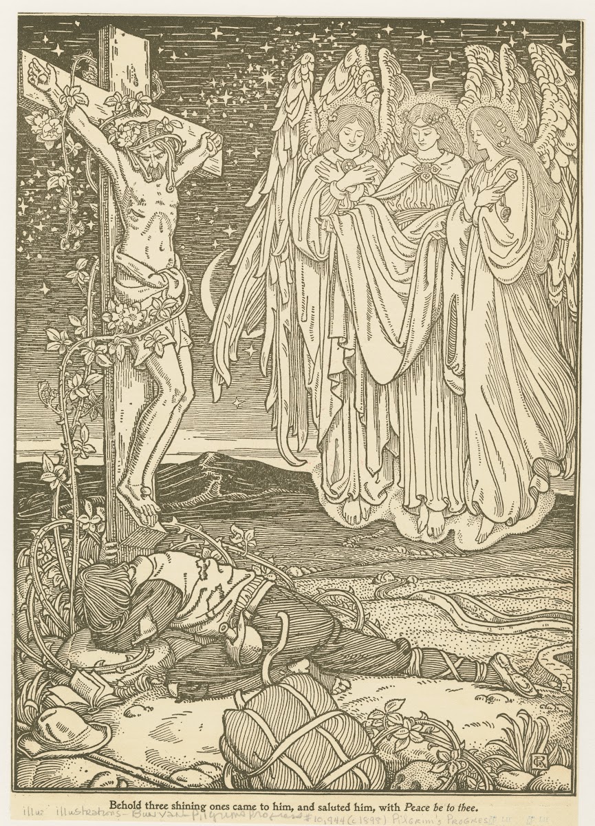 Behold three shining ones came to him and saluted him with Peace be to thee 1898
