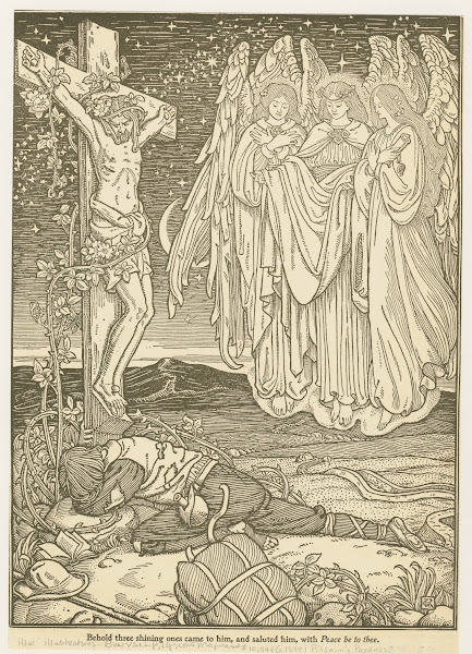 Behold three shining ones came to him and saluted him with Peace be to thee 1898