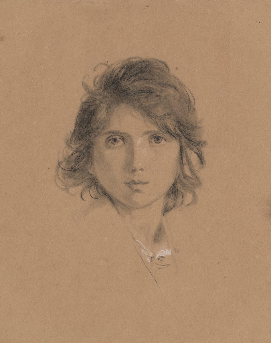 Study for the head of a boy in Peasants of the Campagne during the Vintage ca 18