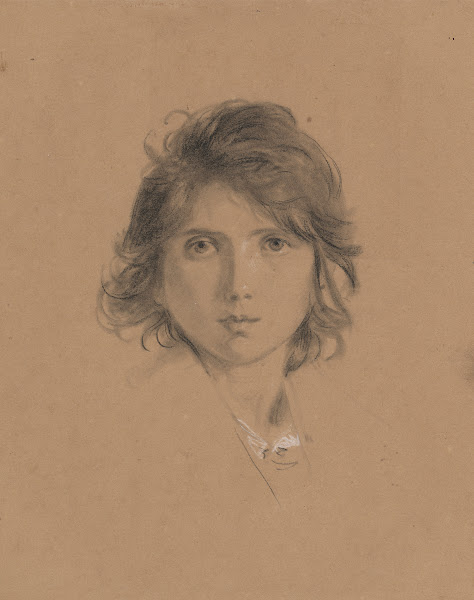 Study for the head of a boy in Peasants of the Campagne during the Vintage ca 18