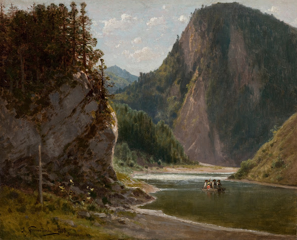 The Dunajec River in the Pieniny Mountains 1868
