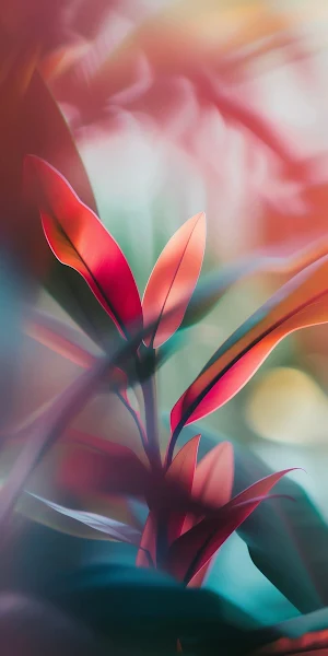 Red Leaves, Plant Photography, Nature Art, Botanical Illustration Full HD iPhone Wallpaper Background