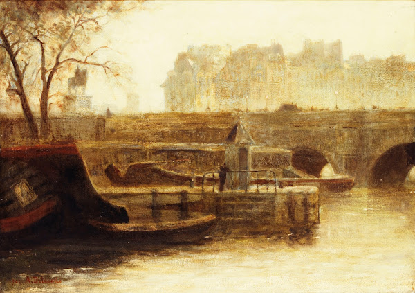 Le Pont Neuf et lîle de la Cité vus du quai Conti 1902