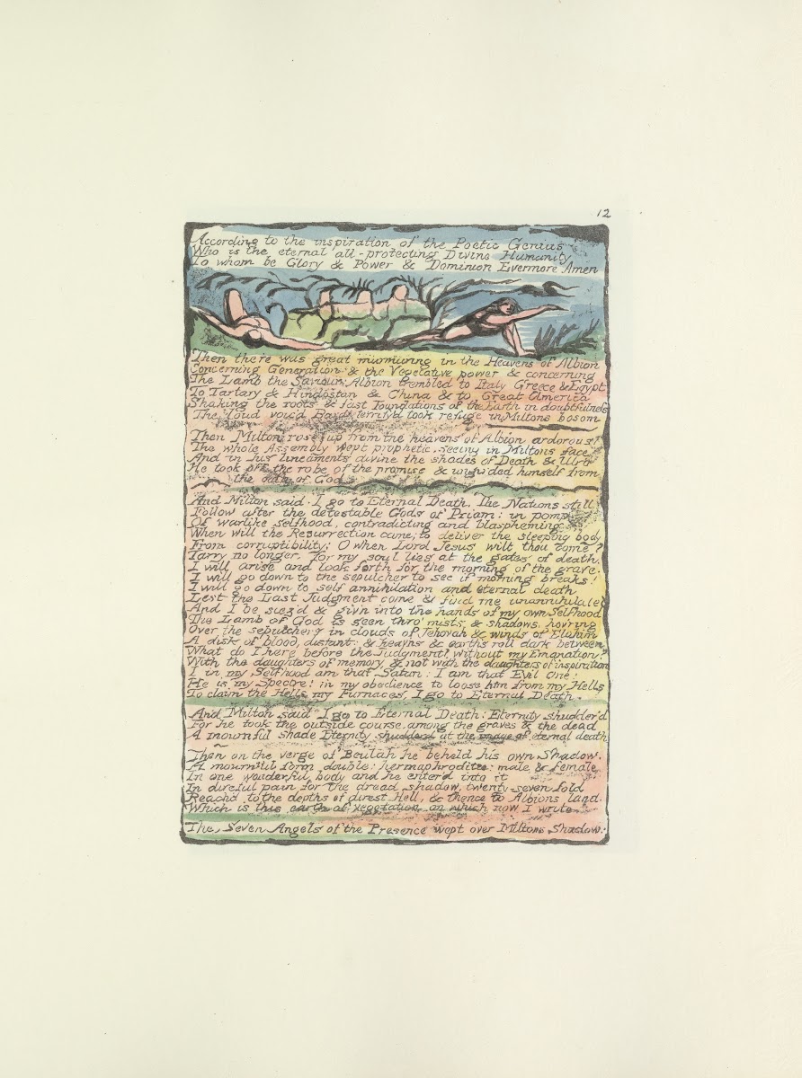 Milton a poem in 2 books Pl12 19th century