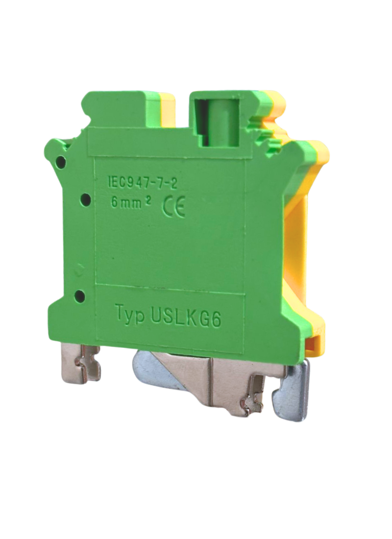 Terminal Block Grounding 57A M4 Yellow Green