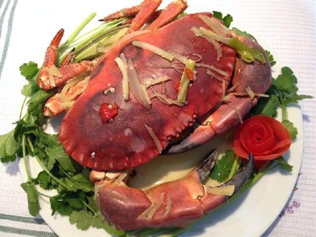 Cua Biển Hấp Bia Tươi