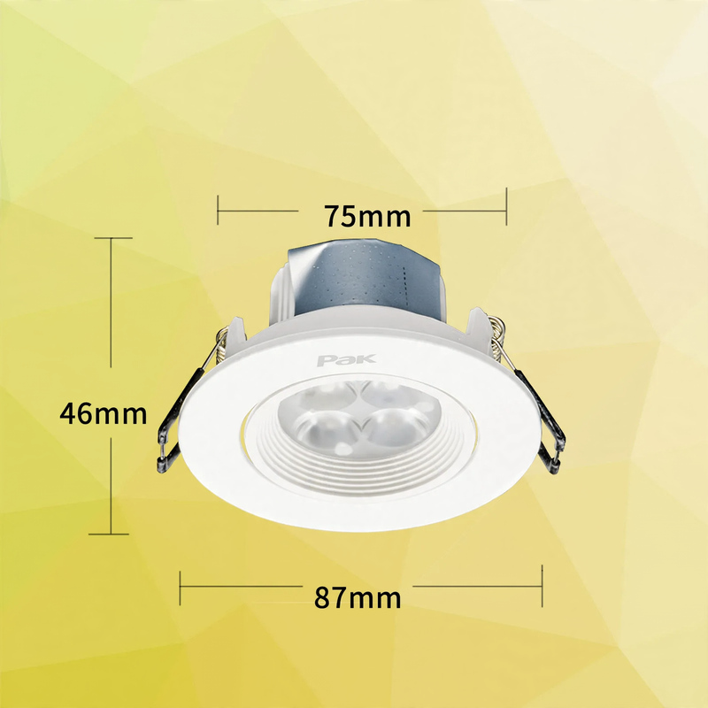 LED Recessed Light 3–12 W, Plastic