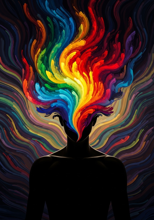 Abstract Human Flame Spirit