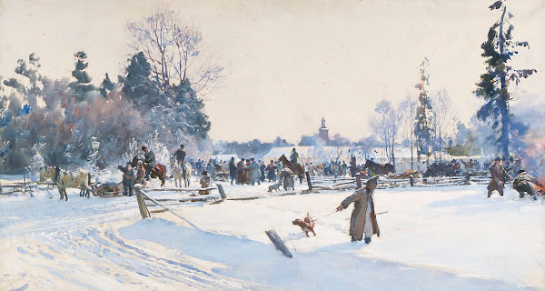 Before a hunt in Rytwiany 1893