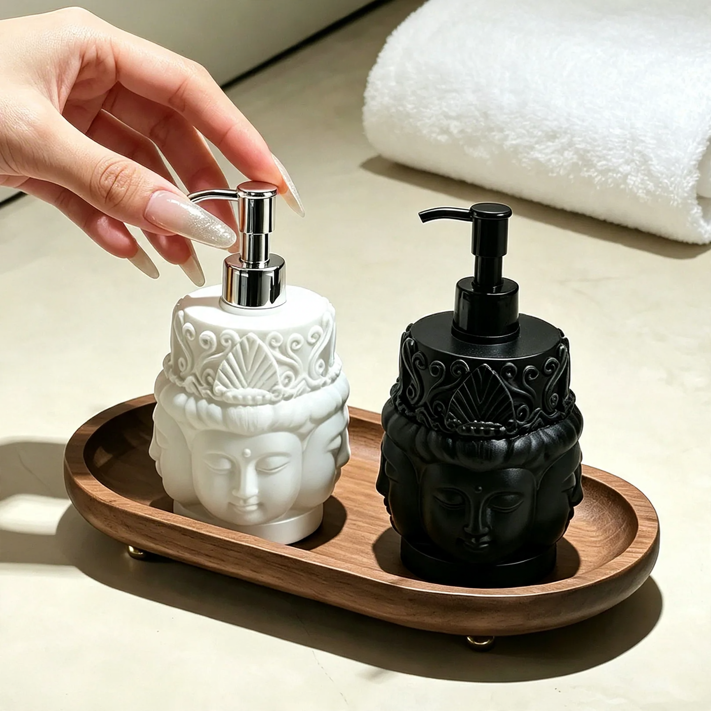 Seifenspender Buddhakopf, Pumpflasche