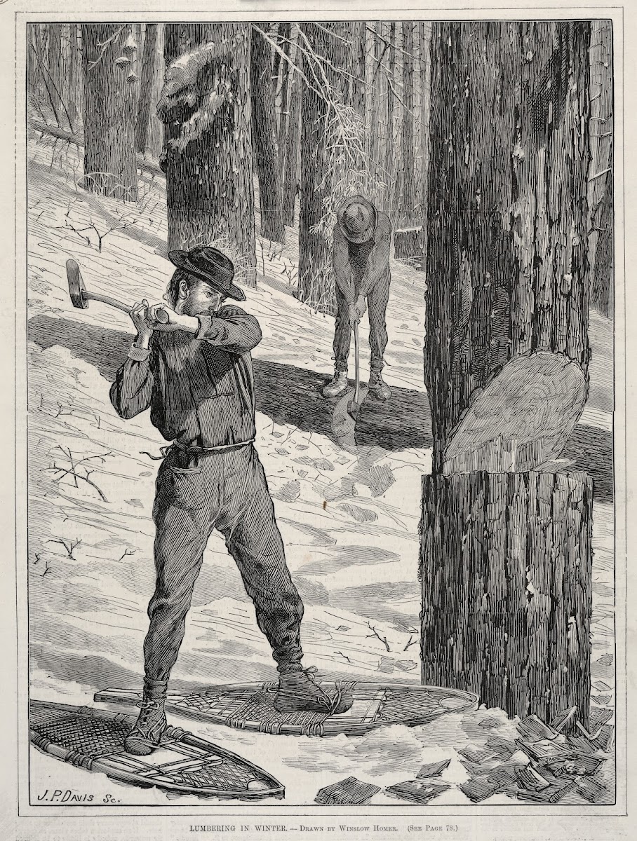 Lumbering in Winter 1871