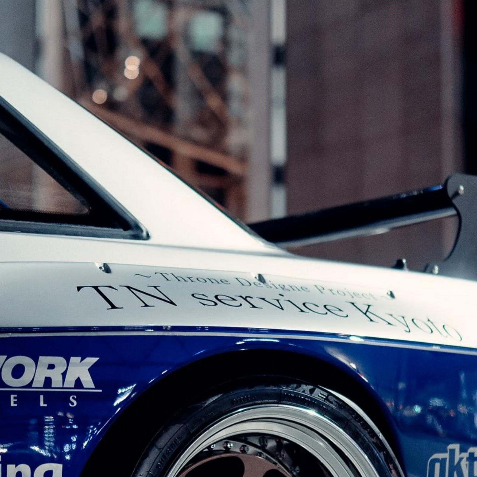 Download Modified Blue JDM Drift Car Full HD iPhone