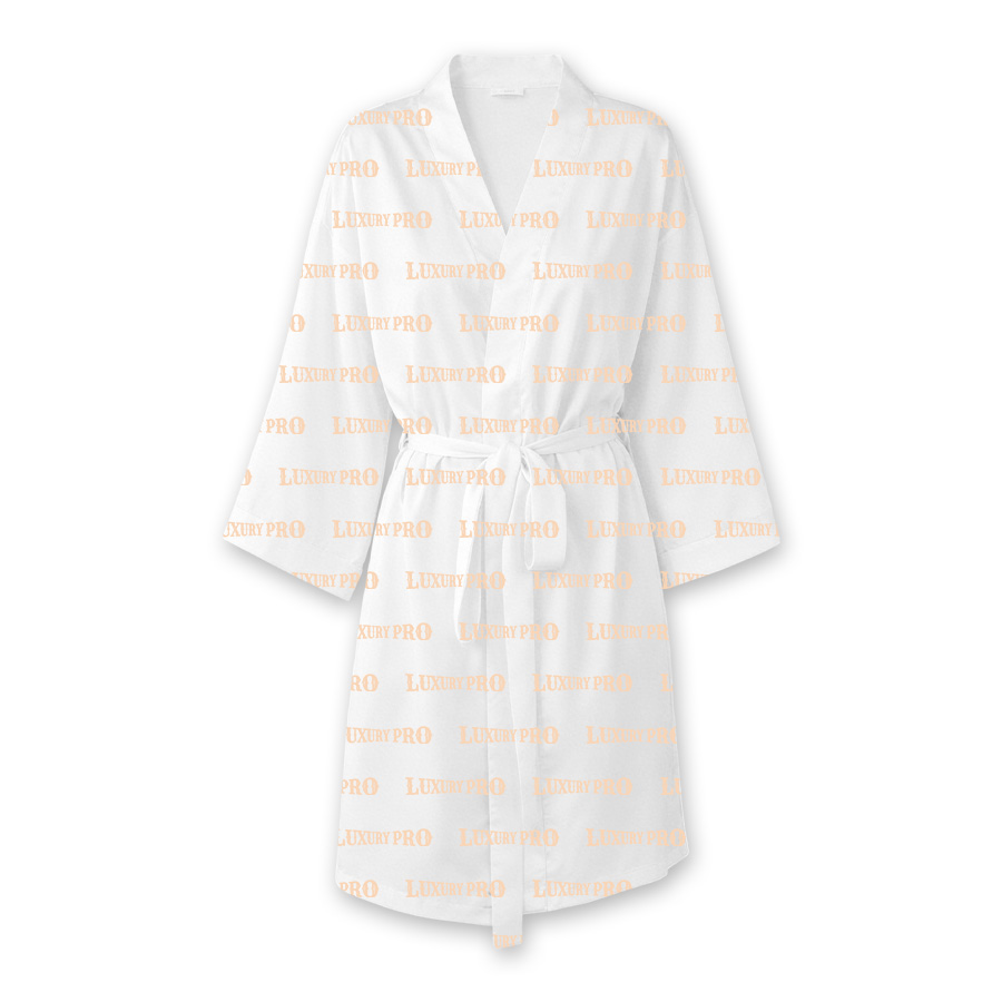 AOP For Women's Satin Bathrobe