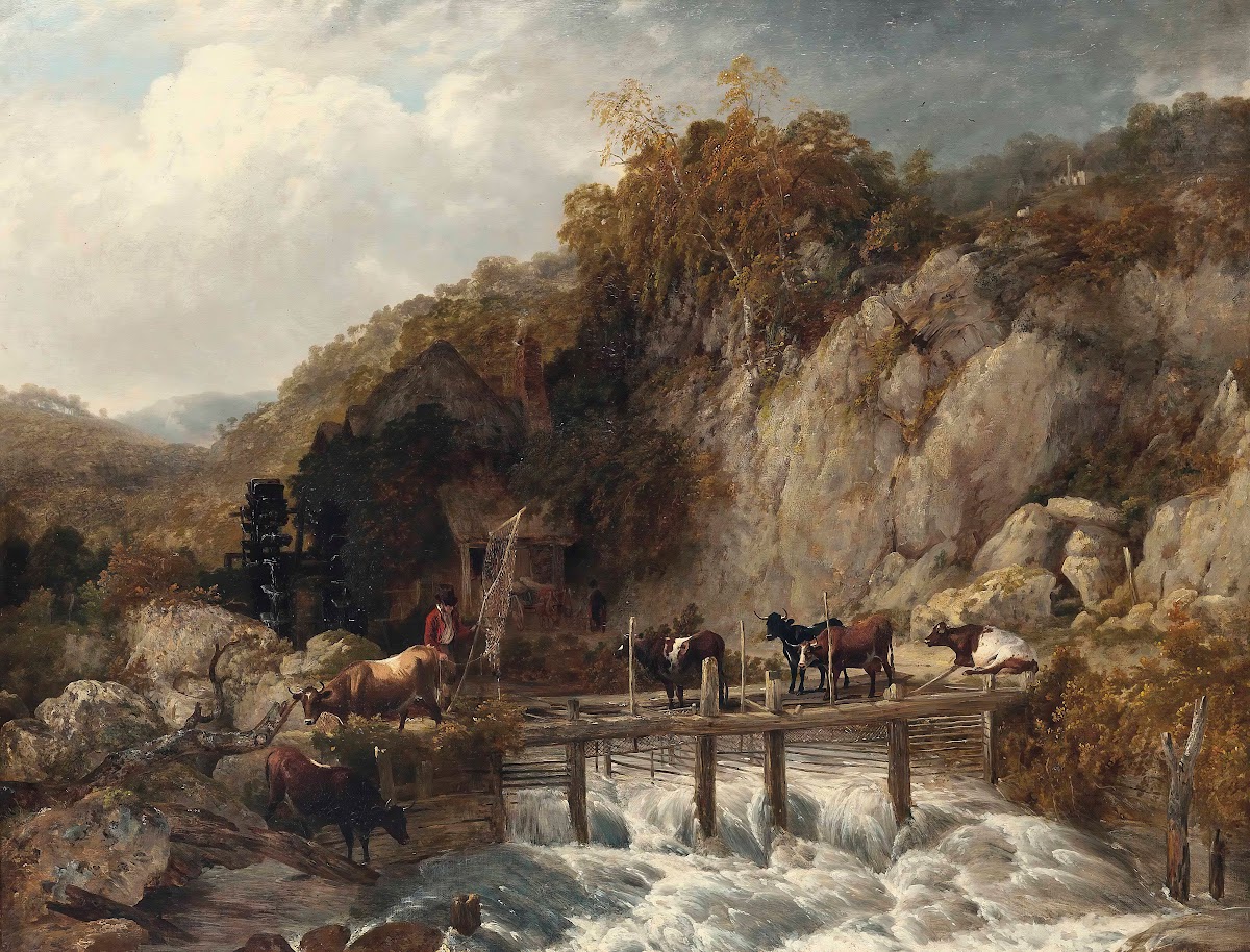 Umberleigh Mill River Taw Devon 1830