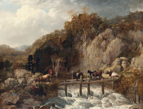 Umberleigh Mill River Taw Devon 1830