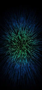 Abstract Radial Burst Digital Art Blue Green Explosion