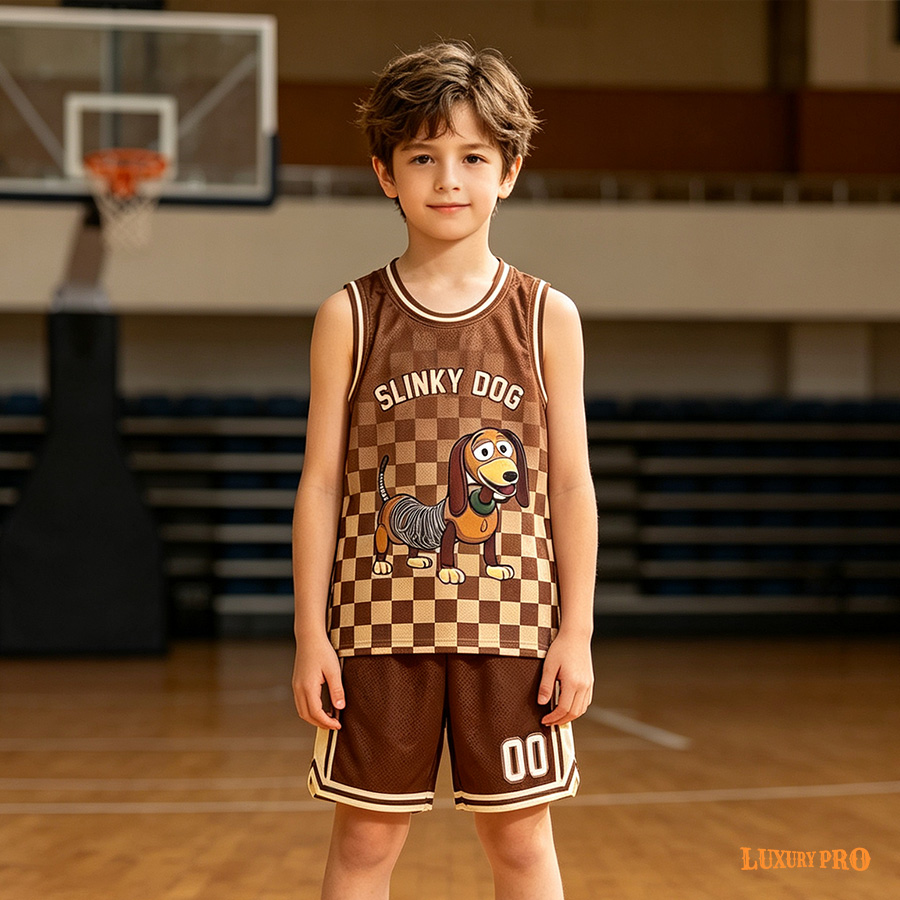 AOP KHU Children's Basketball Suit+KHU Children's Basketball Pants