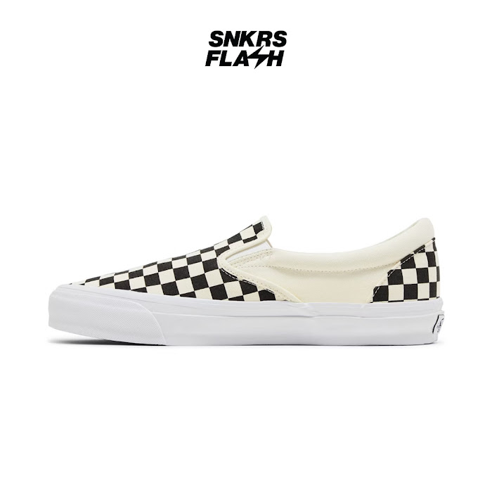 VANS SLIP ON REISSUE 98 CHECKERBOARD BLACK WHITE - Size 40