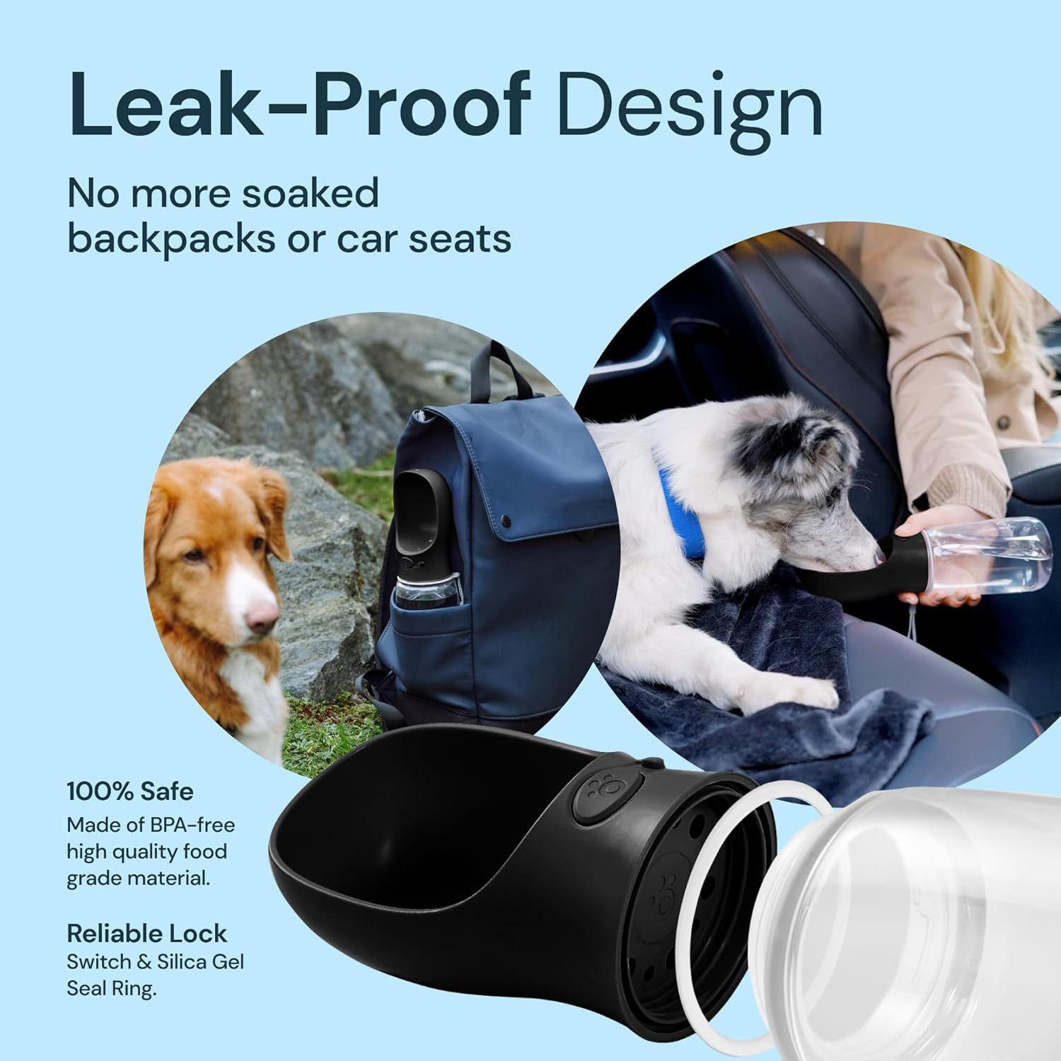 Portable 2-in-1 Water and Food Cup for Pets