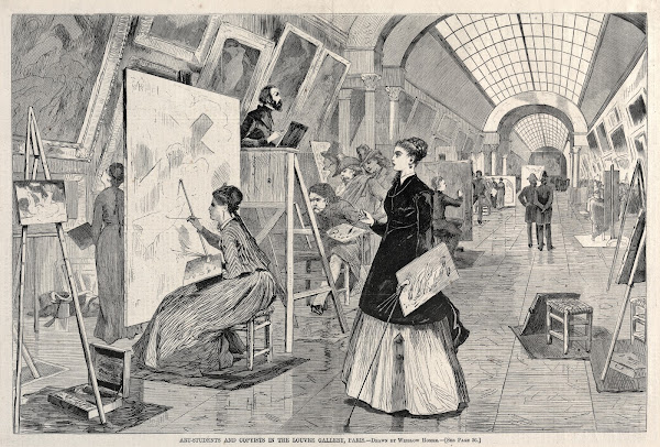Art Students and Copyists in the Louvre Gallery Paris 1864